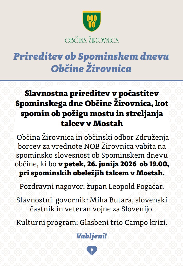 Vabilo na slovesnost 